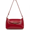 Lancaster MaroquinerieSac A rabat avec fermoir M Suave Evenly en cuir rouge carmin