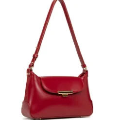 Lancaster MaroquinerieSac A rabat avec fermoir M Suave Evenly en cuir rouge carmin