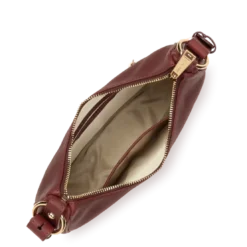 Lancaster MaroquinerieSac besace Zippé S Donna Aria rouge en cuir