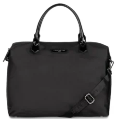 Lancaster MaroquinerieSac cabas collection Basic noir en tissu