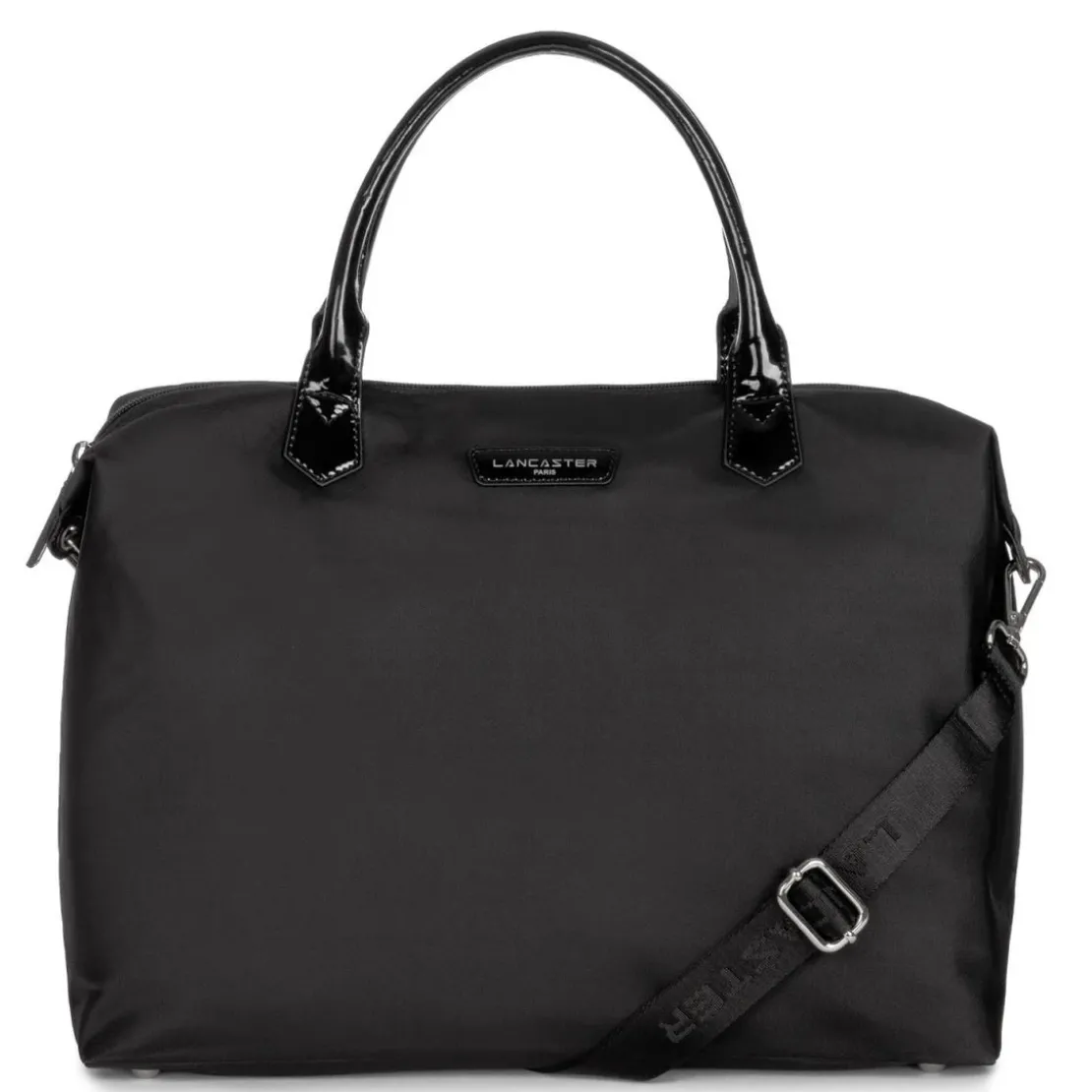 Lancaster MaroquinerieSac cabas collection Basic noir en tissu