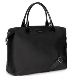 Lancaster MaroquinerieSac cabas collection Basic noir en tissu