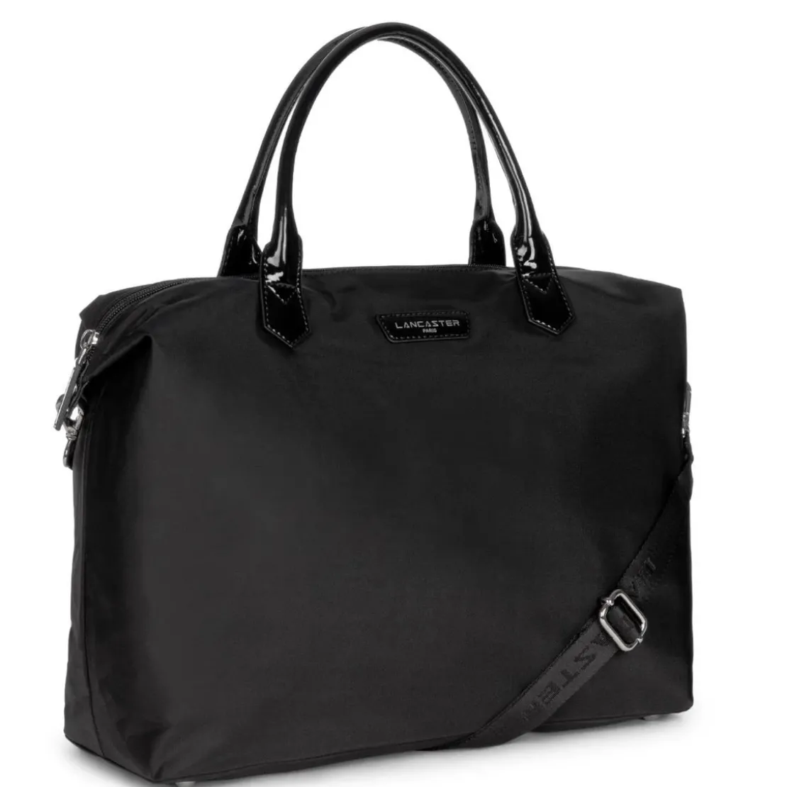 Lancaster MaroquinerieSac cabas collection Basic noir en tissu