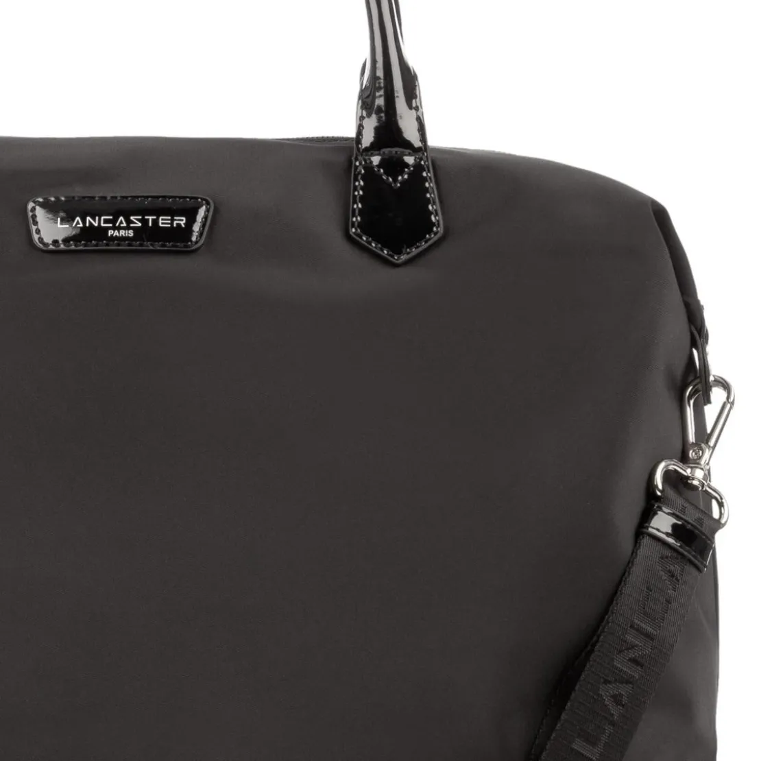 Lancaster MaroquinerieSac cabas collection Basic noir en tissu