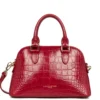 Lancaster MaroquinerieSac demi lune Zippée M Exo grenat en cuir