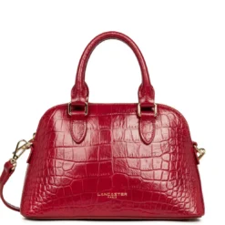 Lancaster MaroquinerieSac demi lune Zippée M Exo grenat en cuir