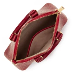Lancaster MaroquinerieSac demi lune Zippée M Exo grenat en cuir