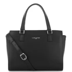 Lancaster MaroquinerieSac à main Smooth en cuir noir