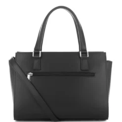 Lancaster MaroquinerieSac à main Smooth en cuir noir