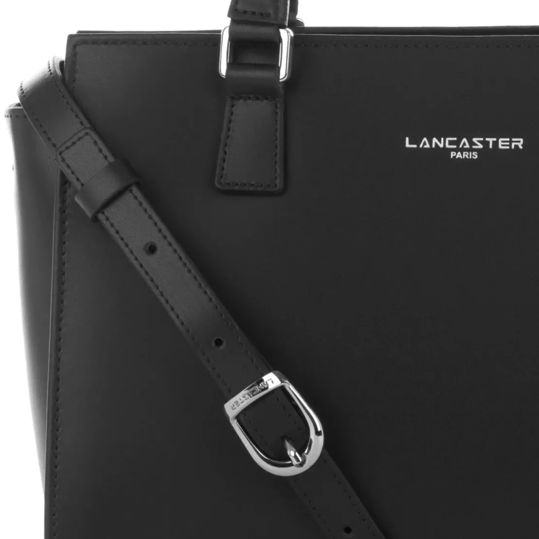 Lancaster MaroquinerieSac à main Smooth en cuir noir