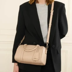 Lancaster MaroquinerieSac polochon Zippé M Milano Ana beige foncé