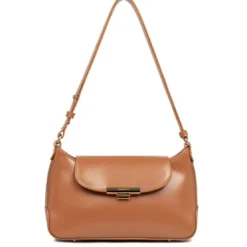 Lancaster MaroquinerieSac à rabat avec fermoir M Suave Evenly camel en cuir