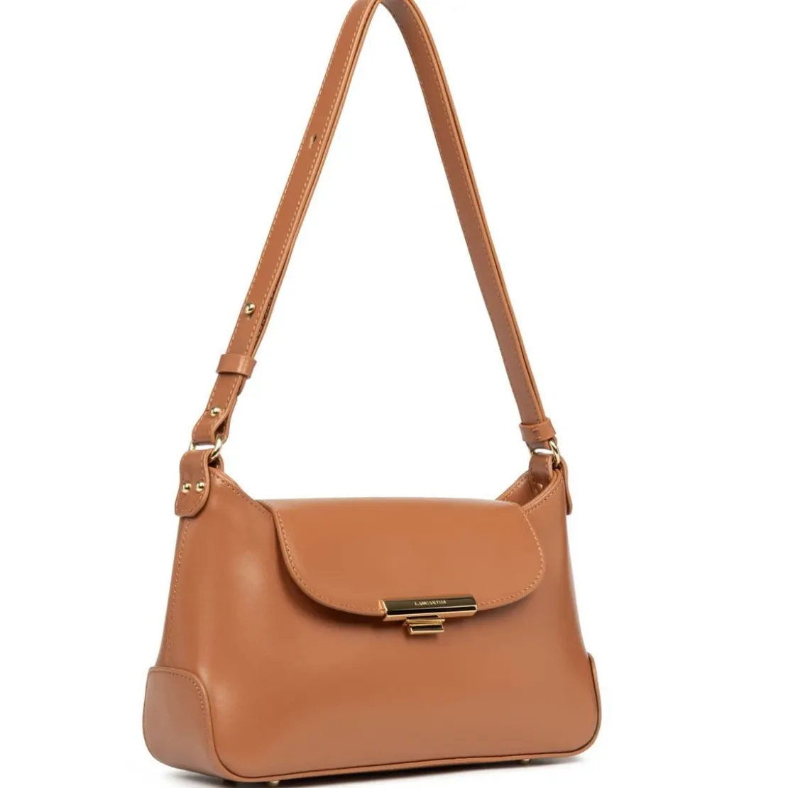 Lancaster MaroquinerieSac à rabat avec fermoir M Suave Evenly camel en cuir