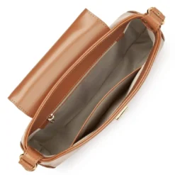 Lancaster MaroquinerieSac à rabat avec fermoir M Suave Evenly camel en cuir