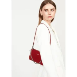 Lancaster MaroquinerieSac trotteur Suave Even en cuir carmin rouge