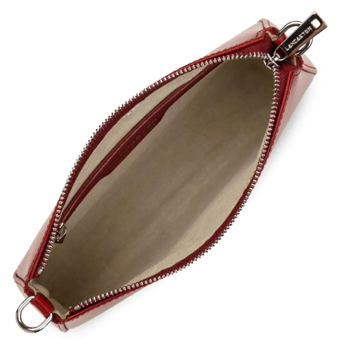 Lancaster MaroquinerieSac trotteur Suave Even en cuir carmin rouge