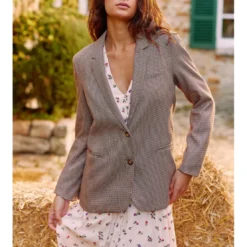 La Petite EtoileBlazer VICTORYA pied de poule beige foncé