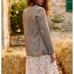 La Petite EtoileBlazer VICTORYA pied de poule beige foncé