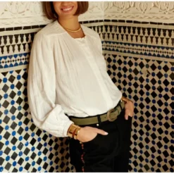 La Petite EtoileBlouse ample BERLIA blanc en coton