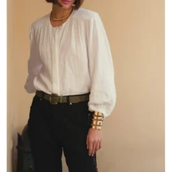 La Petite EtoileBlouse ample BERLIA blanc en coton
