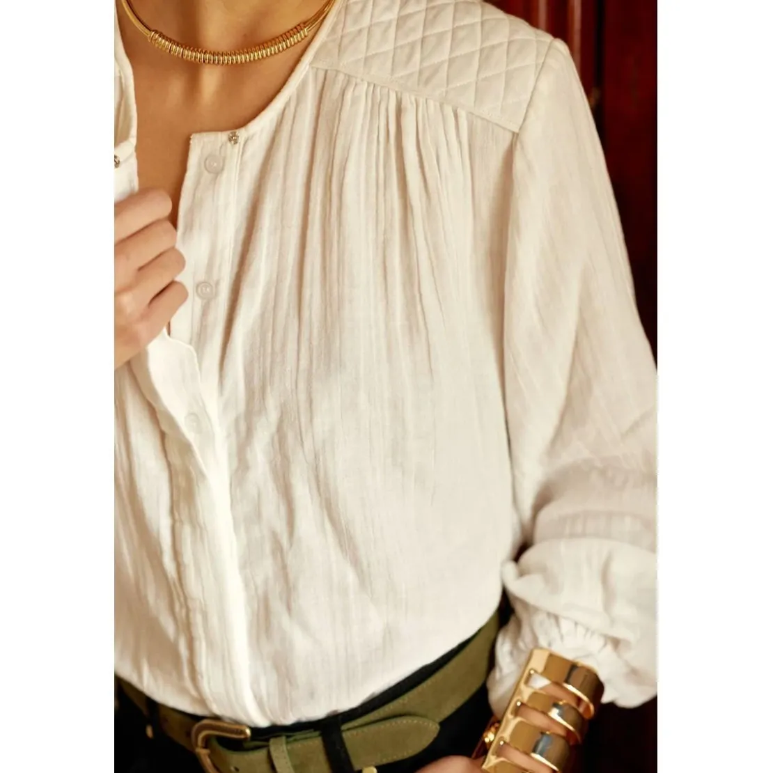La Petite EtoileBlouse ample BERLIA blanc en coton