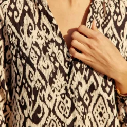 La Petite EtoileBlouse BEATA ikat noir en viscose