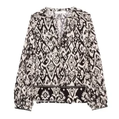 La Petite EtoileBlouse BEATA ikat noir en viscose