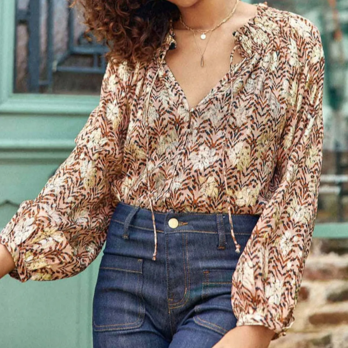 La Petite EtoileBlouse BENNY beige en viscose