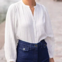 La Petite EtoileBlouse Blanche manches longues REESE en coton