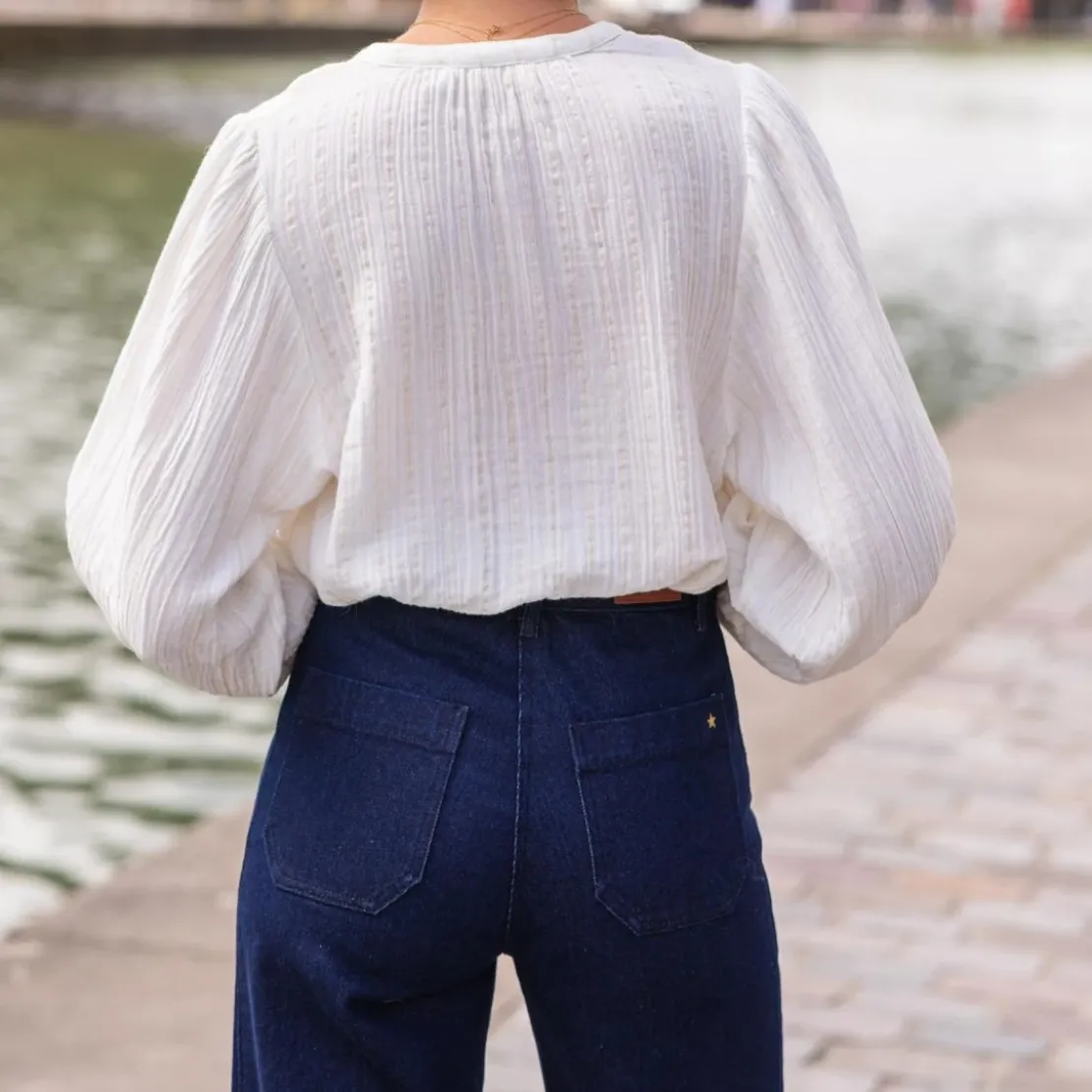 La Petite EtoileBlouse Blanche manches longues REESE en coton
