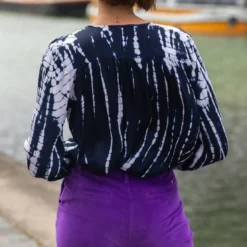La Petite EtoileBlouse bleue manches longues BERFINE bleu marine en viscose