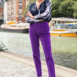 La Petite EtoileBlouse bleue manches longues BERFINE bleu marine en viscose