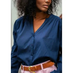 La Petite EtoileBlouse BOLIA marine en coton