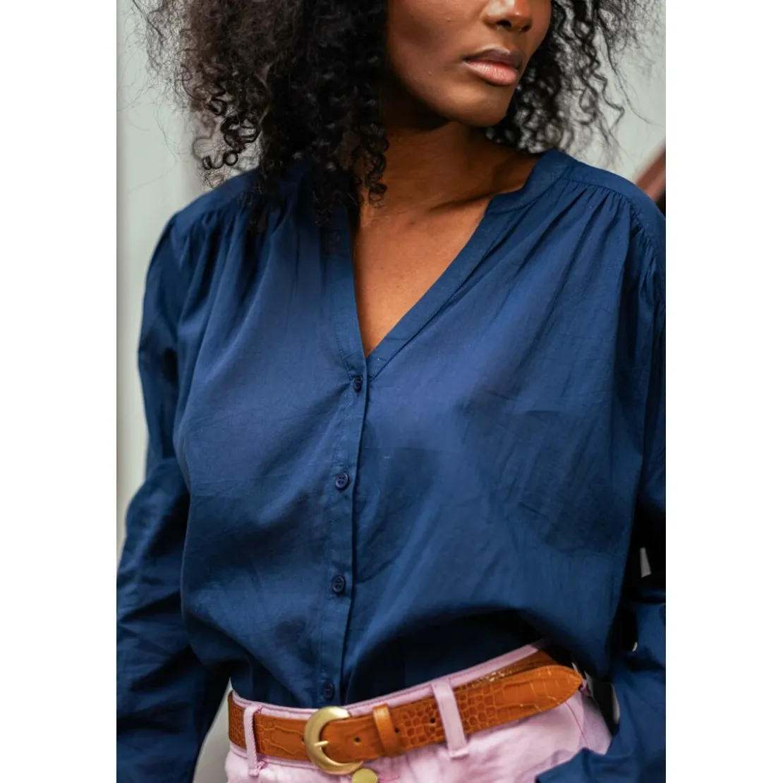 La Petite EtoileBlouse BOLIA marine en coton