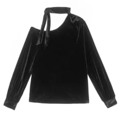 La Petite EtoileBlouse BRAYDON asymétrique en velours noir