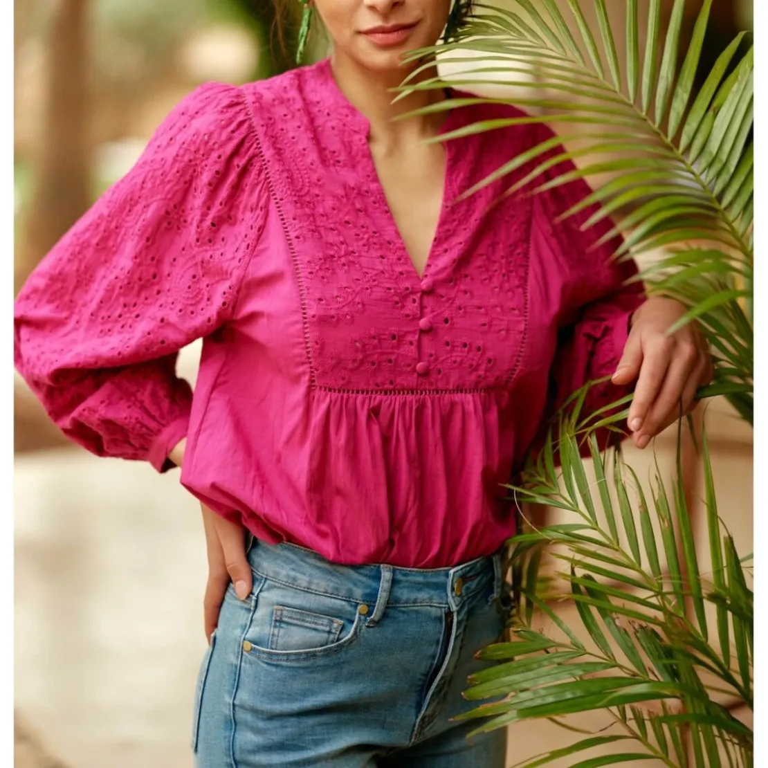 La Petite EtoileBlouse BRIAM fushia en coton fuchsia