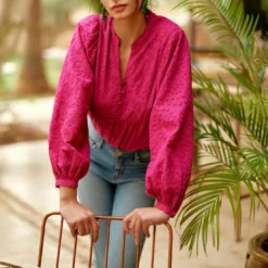 La Petite EtoileBlouse BRIAM fushia en coton fuchsia