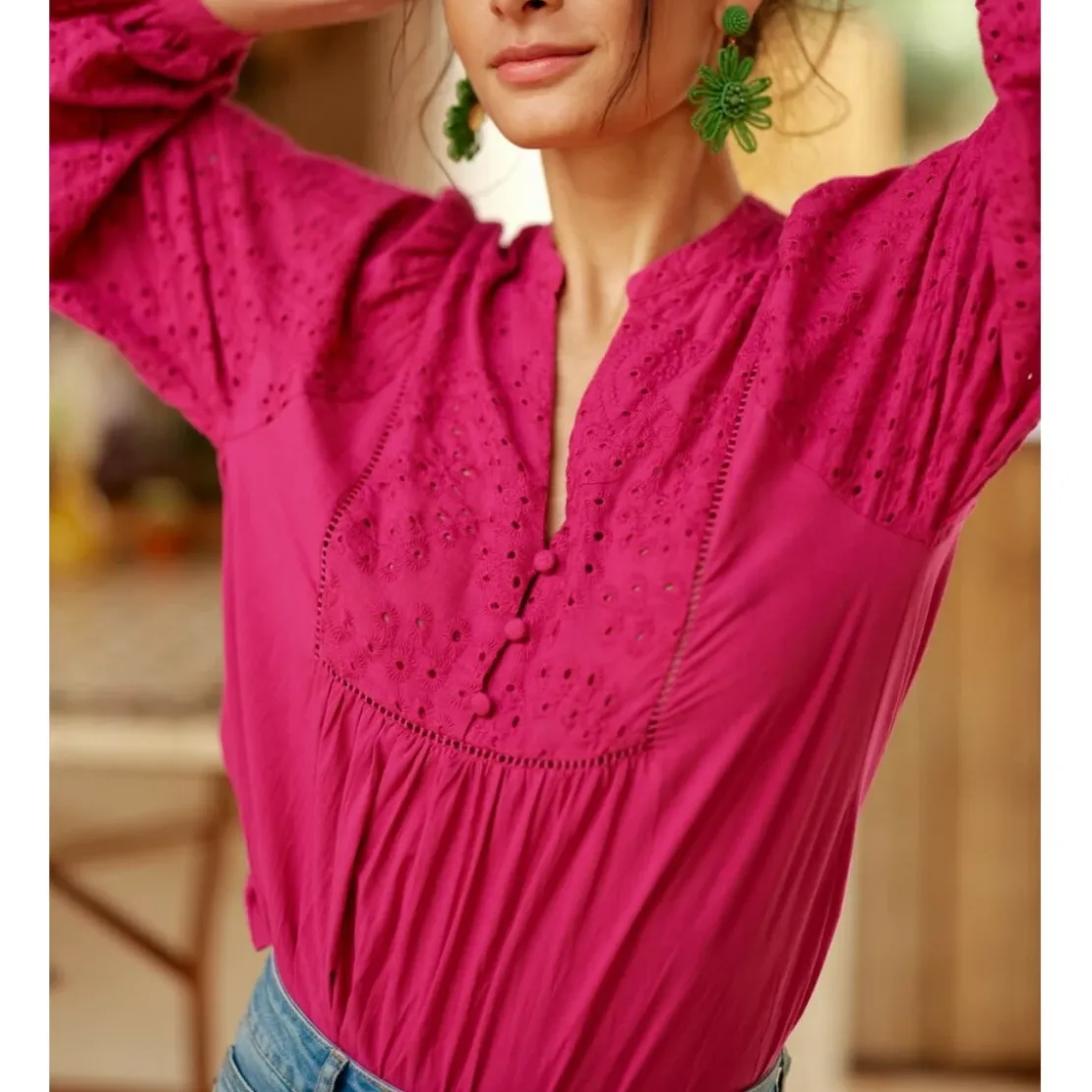 La Petite EtoileBlouse BRIAM fushia en coton fuchsia