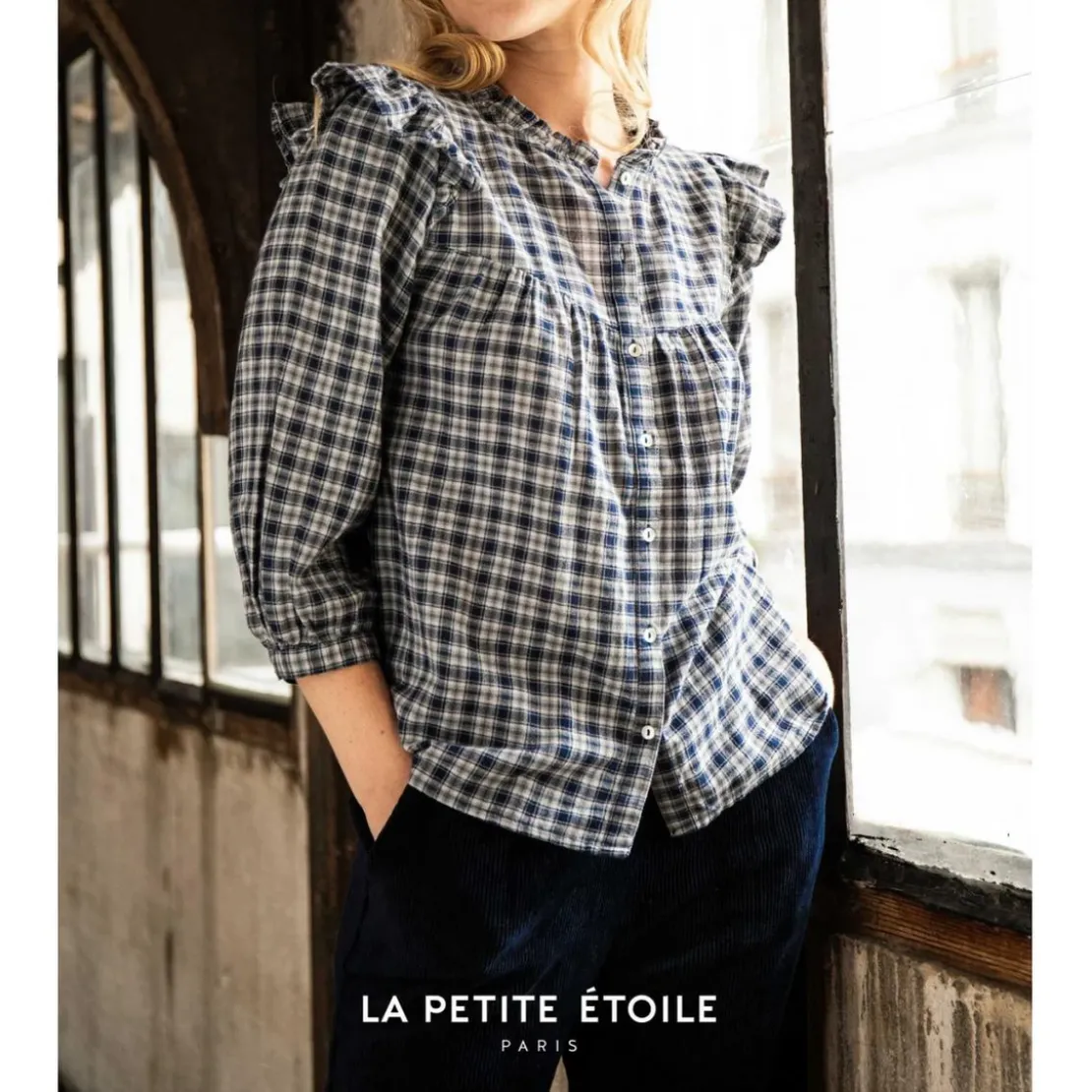 La Petite EtoileBlouse DAKOTA bleu en coton