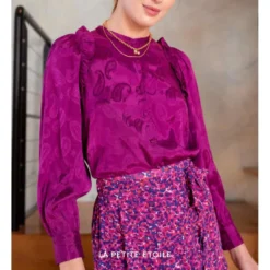 La Petite EtoileBlouse Izana violet en viscose