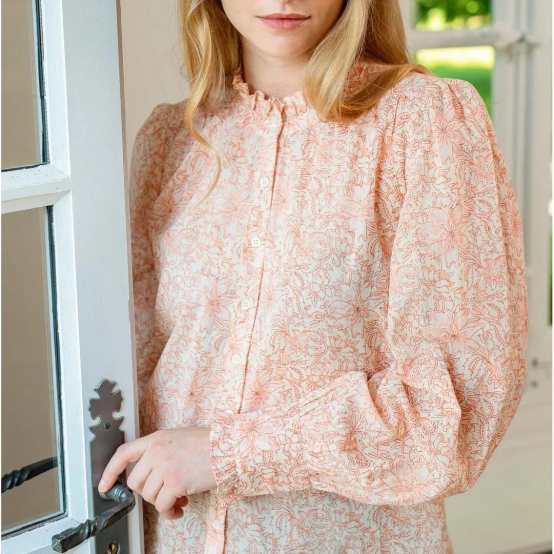 La Petite EtoileBlouse POPLIN pêche en coton