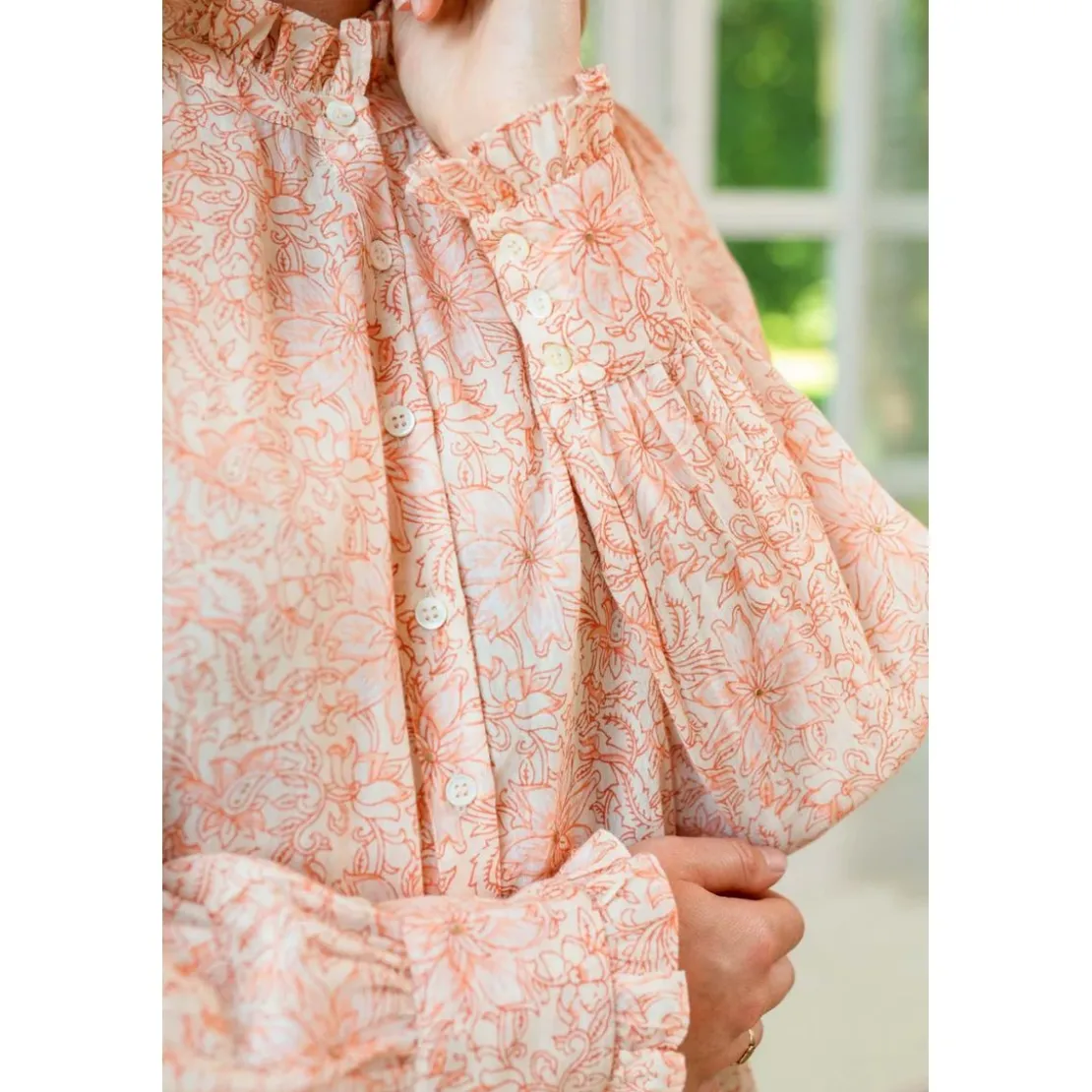 La Petite EtoileBlouse POPLIN pêche en coton