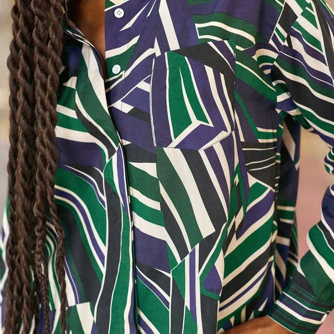 La Petite EtoileChemisier CHANICE raye bleu en viscose