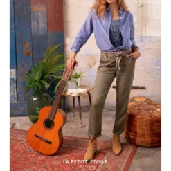 La Petite EtoileChemisier Malo bleu en coton
