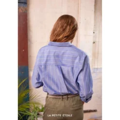 La Petite EtoileChemisier Malo bleu en coton