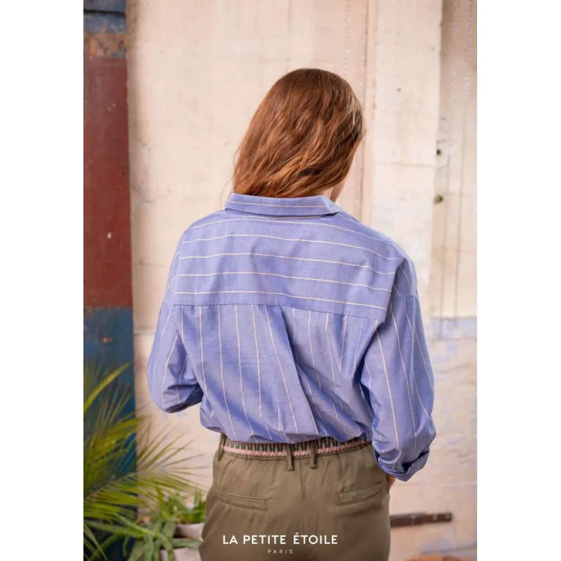 La Petite EtoileChemisier Malo bleu en coton