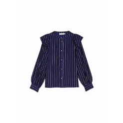 La Petite EtoileChemisier Ponnie bleu marine en coton