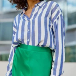 La Petite EtoileChemisier à rayures bleu CLARA en viscose