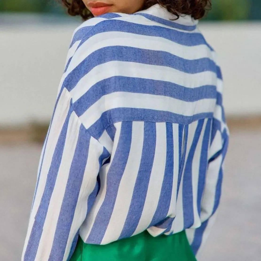 La Petite EtoileChemisier à rayures bleu CLARA en viscose