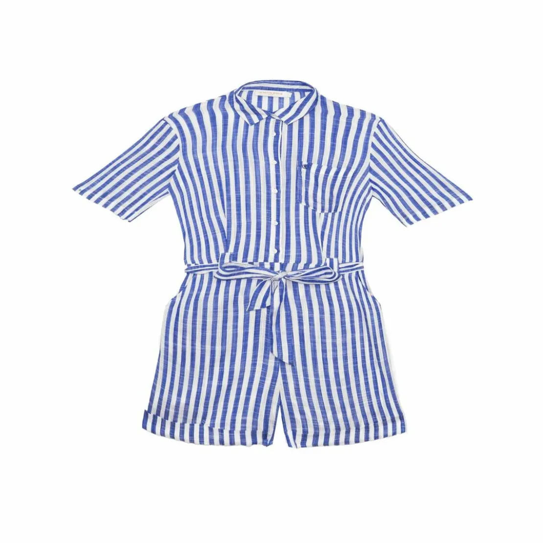La Petite EtoileCombi-short LIVA ecru/bleu en viscose